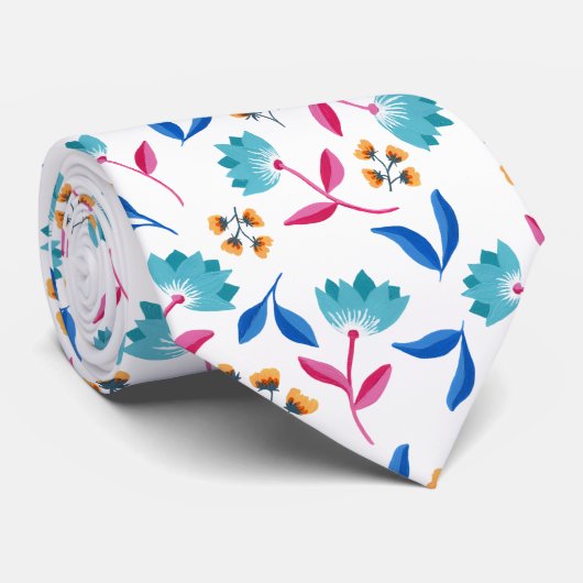 ブライトフォークアートフローラ ネクタイ (ロール)