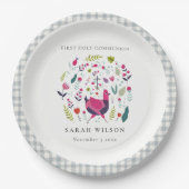ブライトフォークファームフローラバーディファースト聖餐式 ペーパープレート (正面)