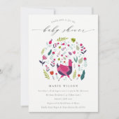 ブライトフォークファームフローラバーディベビーシャワー招待状 サンキューカード (正面)