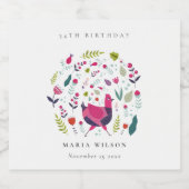 ブライトフォークファームフローラバードエイジ誕生日 ビールラベル (シングルラベル)