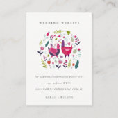 ブライトフォークファームフローララブバード結婚ズウェブサイト エンクロージャーカード (正面)