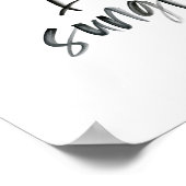 ブライトフューチャー白黒タイポグラフィプリント ポスター (角)