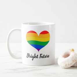 ブライトフューチャーLGBTQプライドコーヒーマグ コーヒーマグカップ