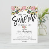 ブライトフラワーサプライズ誕生日退職パーティー 招待状 (スタンド正面)