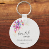 ブライトフラワーズゴールデングリーンブライダルシャワー キーホルダー (正面)