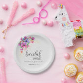 ブライトフラワーズゴールデングリーンブライダルシャワー ペーパープレート (パーティー)