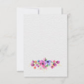 ブライトフラワーズゴールデングリーンブライダルシャワーInvite 招待状 (裏面)