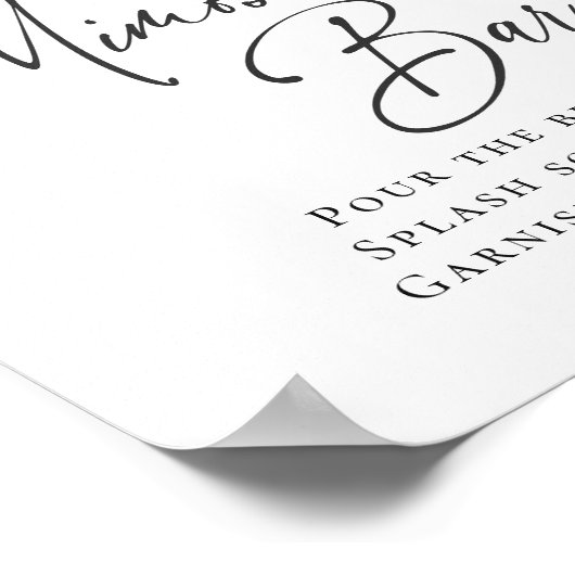 ブライトフラワーズフローラシトラスブライダルミモサバー ポスター (角)