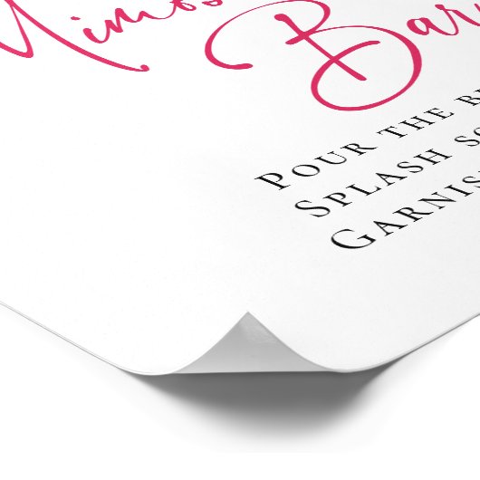 ブライトフラワーズフローラシトラスブライダルミモサバー ポスター (角)