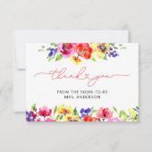 ブライトフラワーズブライダルシャワーサンキューカード サンキューカード (正面)