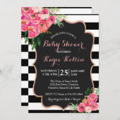 ブライトフラワーズベビーシャワー招待状 招待状 (正面/裏面)