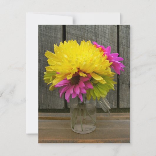 ブライトフラワーズ&バーンウッド結婚式招待状 招待状 (正面)