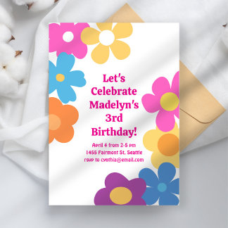 ブライトフラワーパワー誕生日 招待状