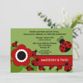 ブライトフラワー&ラディブ誕生日招待状 招待状 (スタンド正面)