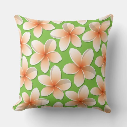 ブライトフランギパニ/プルメリア花 クッション (正面)
