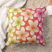ブライトフランギパニ/プルメリア花 クッション (ブランケット)