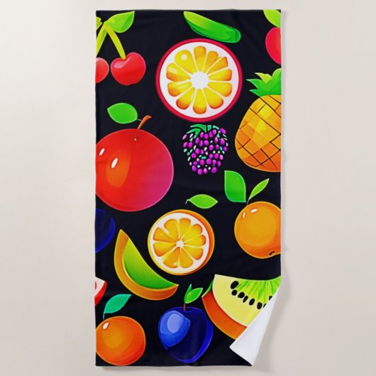 ブライトフルーツコレクション ビーチタオル (正面)