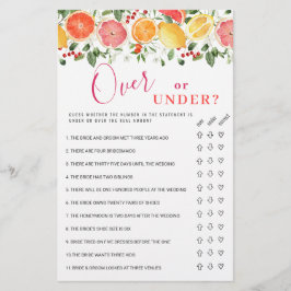 ブライトフローラシトラススライスブライダルシャワーゲーム