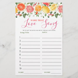 ブライトフローラシトラススライスブライダルシャワーゲーム