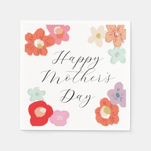 ブライトフローラハッピーマザーズデイブランチパーティー スタンダードカクテルナプキン (正面)