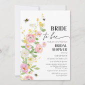 ブライトフローラビーブライドトゥビーブライダルシャワー 招待状 (正面)