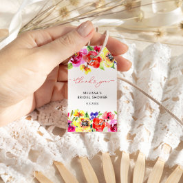 ブライトフローラブライダルシャワーありがとう ギフトタグ