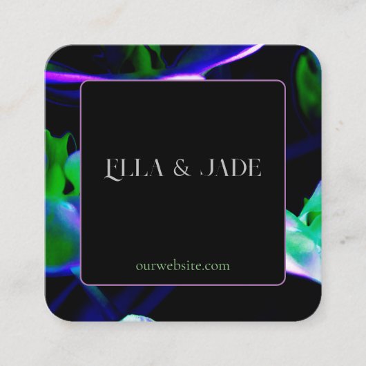 ブライトフローラプリント名刺 スクエア名刺 (正面)