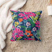 ブライトフローラマティススタイルスロークッション クッション (ブランケット)