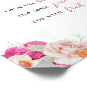 ブライトフローラミモサバーブライダルシャワーテーブル記号 ポスター (角)