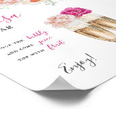 ブライトフローラミモサバーブライダルシャワーテーブル記号 ポスター (角)