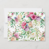 ブライトフローラメイド・オブ・オーナー(花嫁付き添い人)カード 招待状 (裏面)