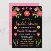 ブライトフローラメキシカンフィエスタブライダルシャワー 招待状 (正面/裏面)