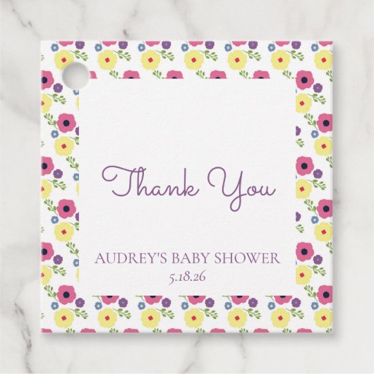 ブライトフローラメッセージカード フェイバータグ (正面)