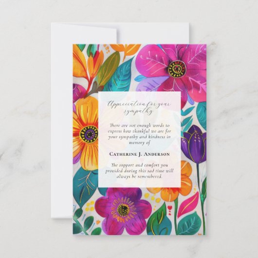 ブライトフローラメモリアル悔やみや弔慰葬儀 サンキューカード (正面)