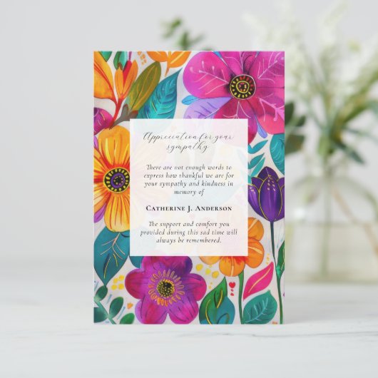 ブライトフローラメモリアル悔やみや弔慰葬儀 サンキューカード (スタンド正面)