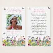 ブライトフローラメモリアル葬儀祈りの言葉カード (正面&裏面)