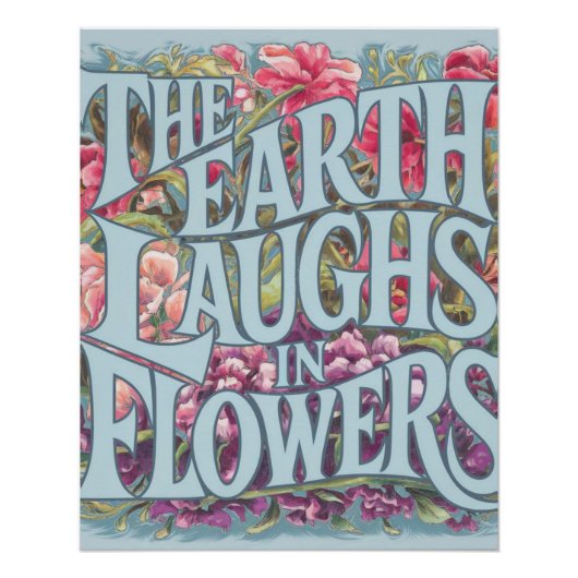 ブライトフローラモダンアートホームデコール ポスター (正面)