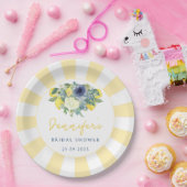 ブライトフローラレモンブライダルシャワー紙プレート ペーパープレート (パーティー)