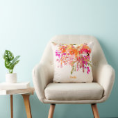 ブライトフローラロマンチック名前をカスタムする クッション (椅子)