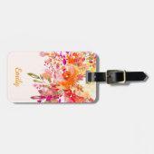 ブライトフローラロマンチック名前をカスタムする ラゲッジタグ (正面横)