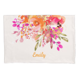 ブライトフローラロマンチック名前をカスタムする 枕カバー