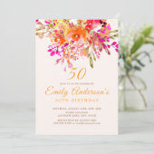 ブライトフローラロマンチック50th誕生日パーティー 招待状 (スタンド正面)