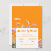 ブライトフローラワイルドフラワー結婚式招待状 招待状 (正面)