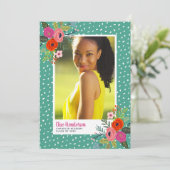 ブライトフローラ写真卒業パーティー招待状 招待状 (スタンド正面)