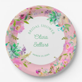 ブライトフローラ大量ブライダルシャワー ペーパープレート