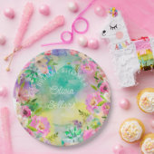 ブライトフローラ大量ブライダルシャワー ペーパープレート (パーティー)