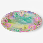 ブライトフローラ大量ブライダルシャワー ペーパープレート (アングル)