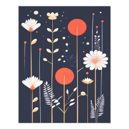 ブライトフローラ抽象芸術アート フォトプリント           