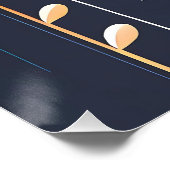 ブライトフローラ抽象芸術アート ポスター (コーナー)