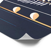 ブライトフローラ抽象芸術アート ポスター (角)